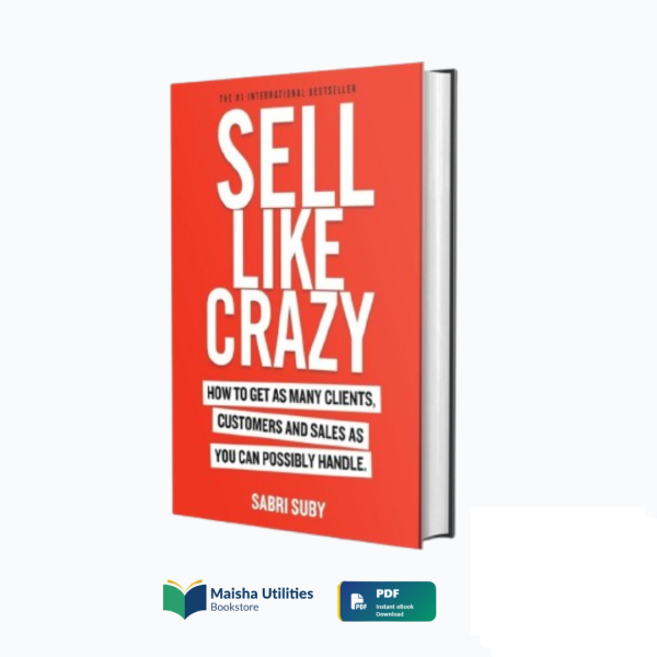 Book cover for “Sell Like Crazy” by Sabri Suby, a digital marketing and sales growth guide.